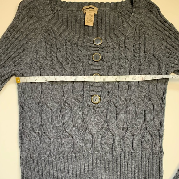 Ruffhewn grey cable knit sweater - Picture 3 of 5